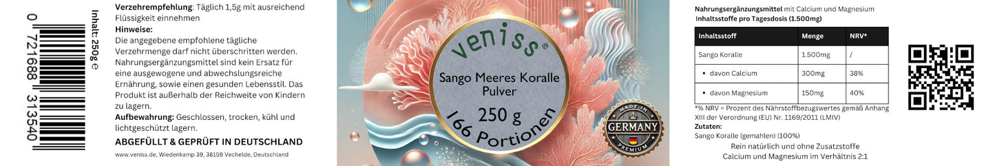 Sango Meeres Koralle Pulver - 250g