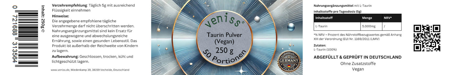 Taurin Pulver - 250g