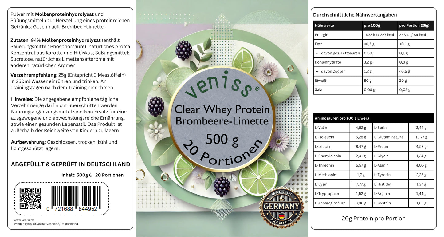 Clear Whey Protein Brombeere-Limette - 500g